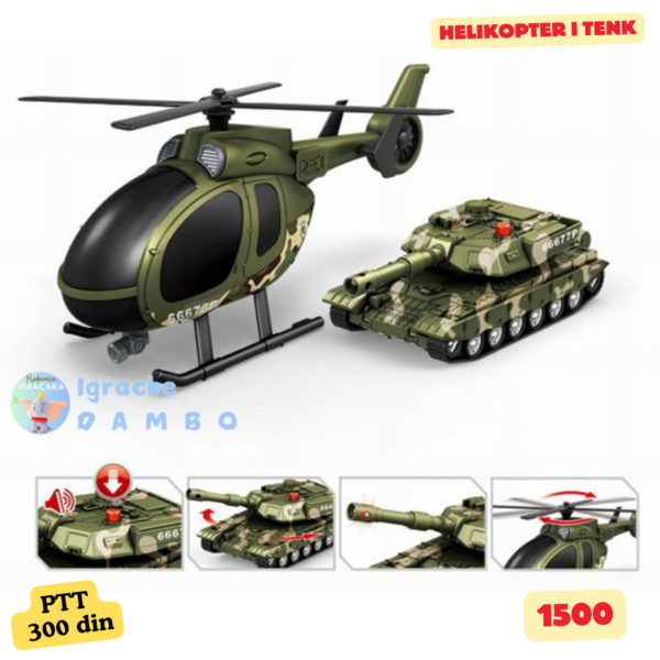 Helikopter i tenk
