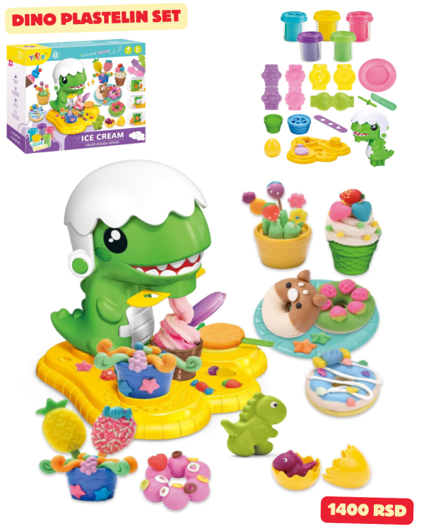 Dino plastelin set