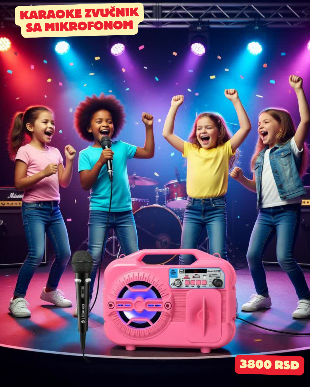 KARAOKE SET SA MIKROFONOM – ZABAVA ZA MALE ZVEZDE!